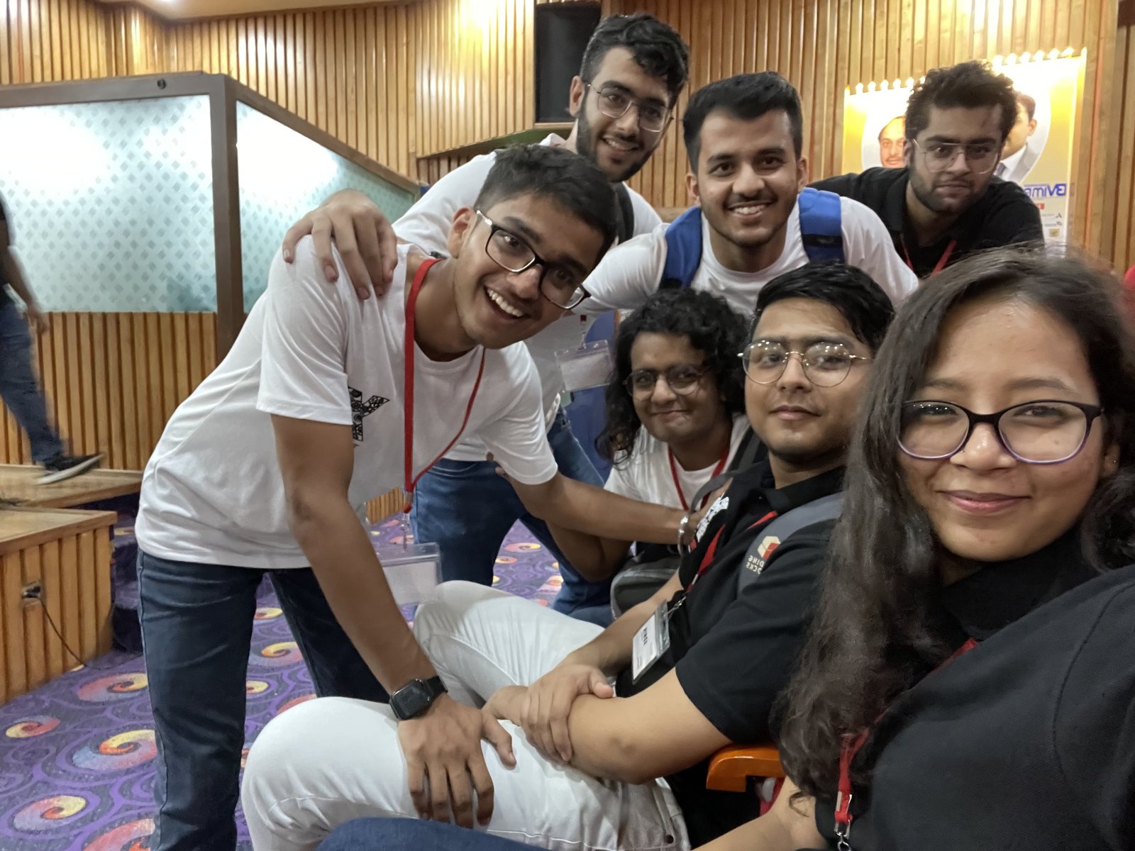 A group selfie with Akshat and friends