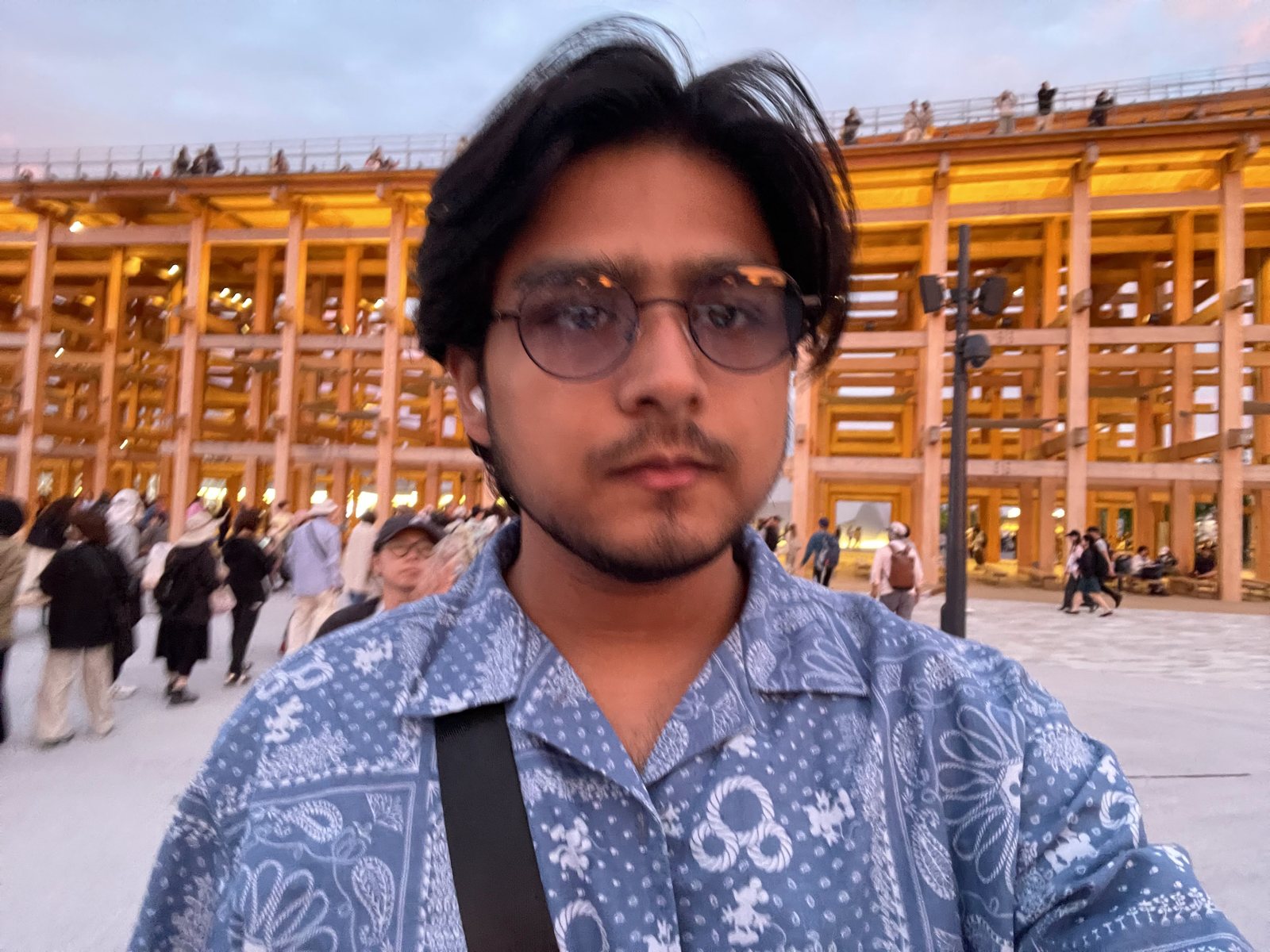 Akshat exploring an outdoor market