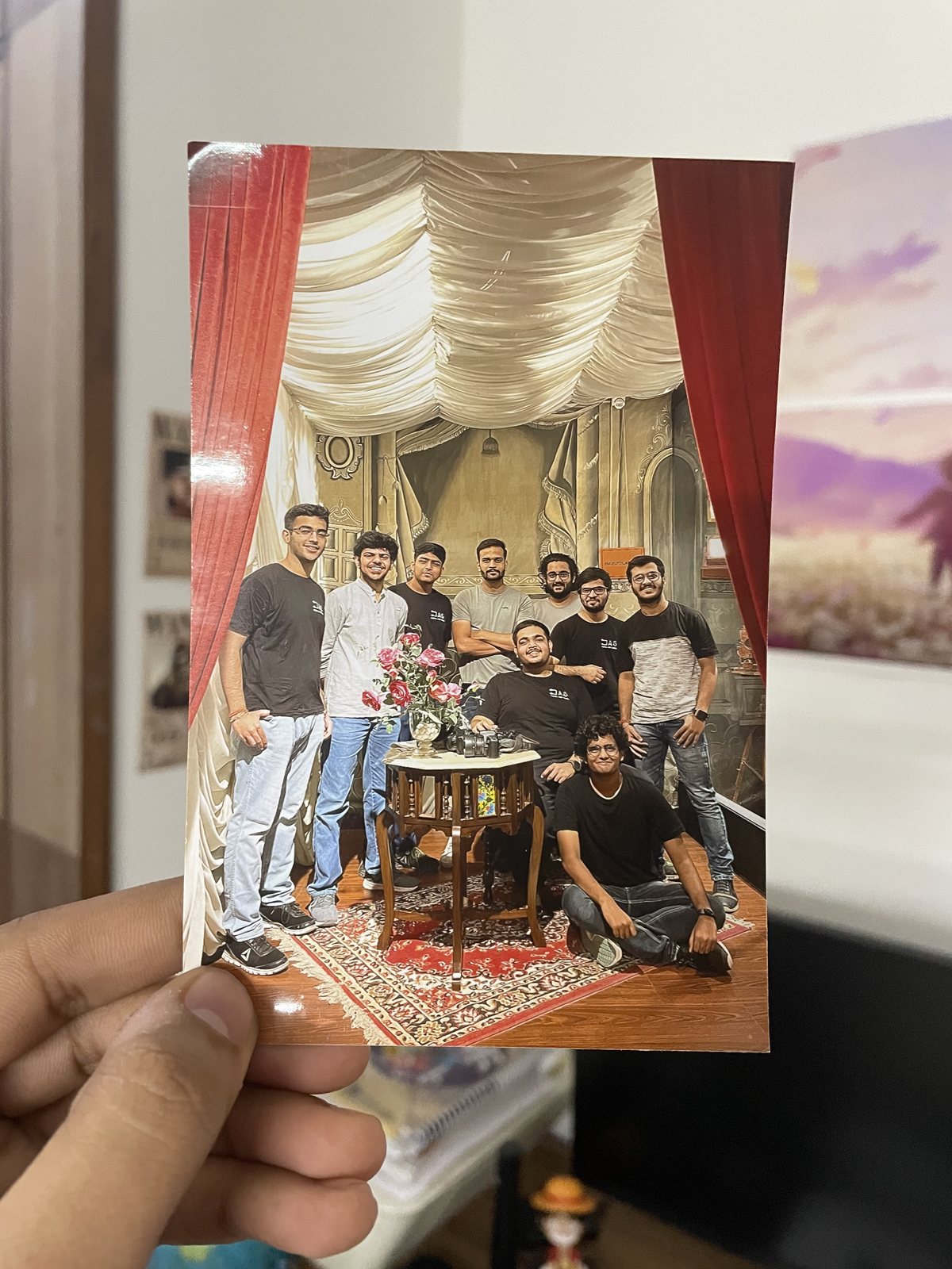 A printed photograph of a celebration