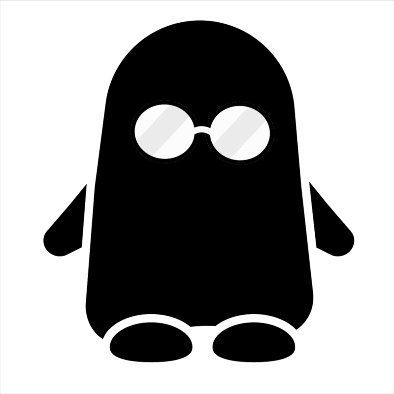 Akshat's mascot — a friendly blob wearing round sunglasses