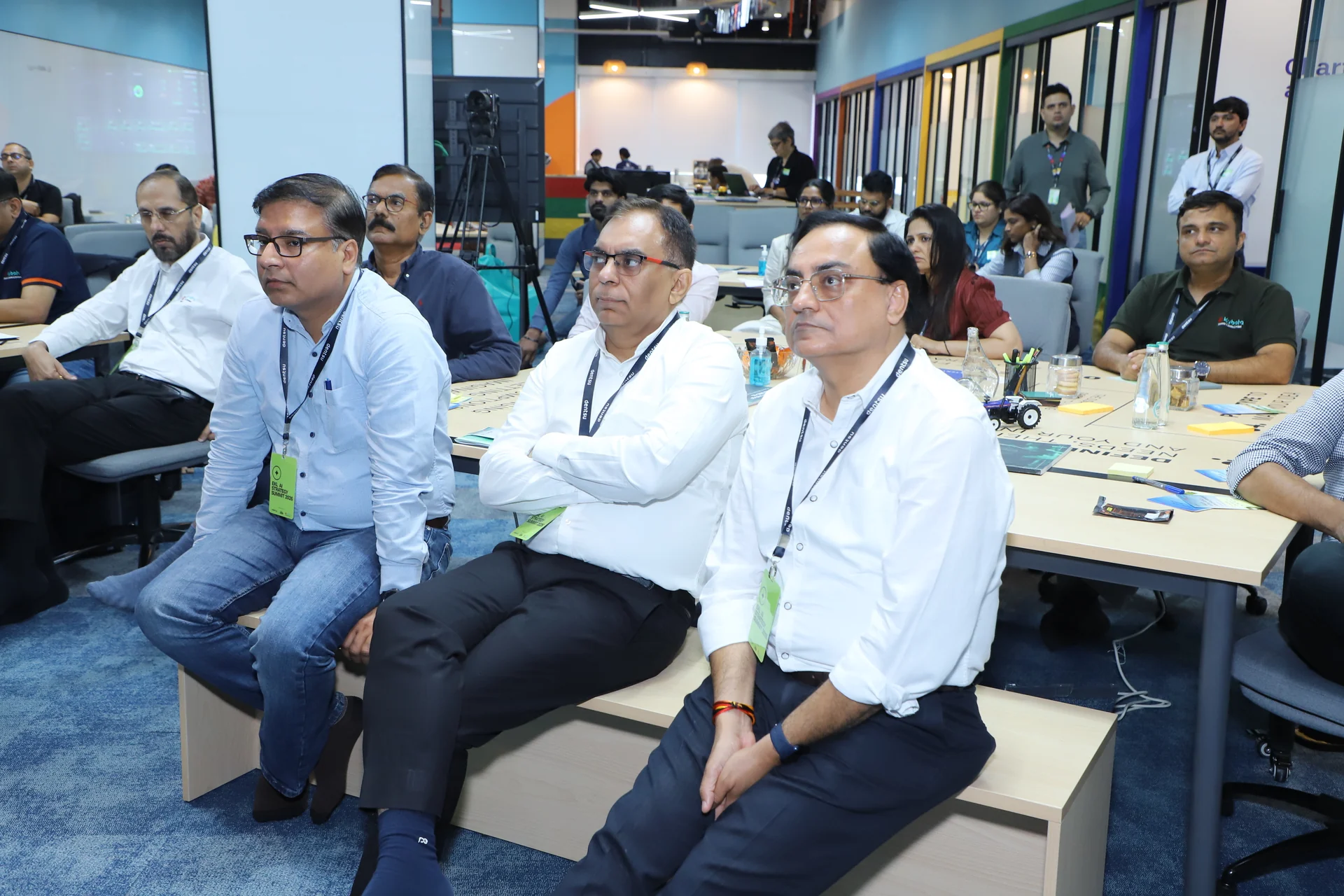 Senior leaders listening intently during the roadmap session