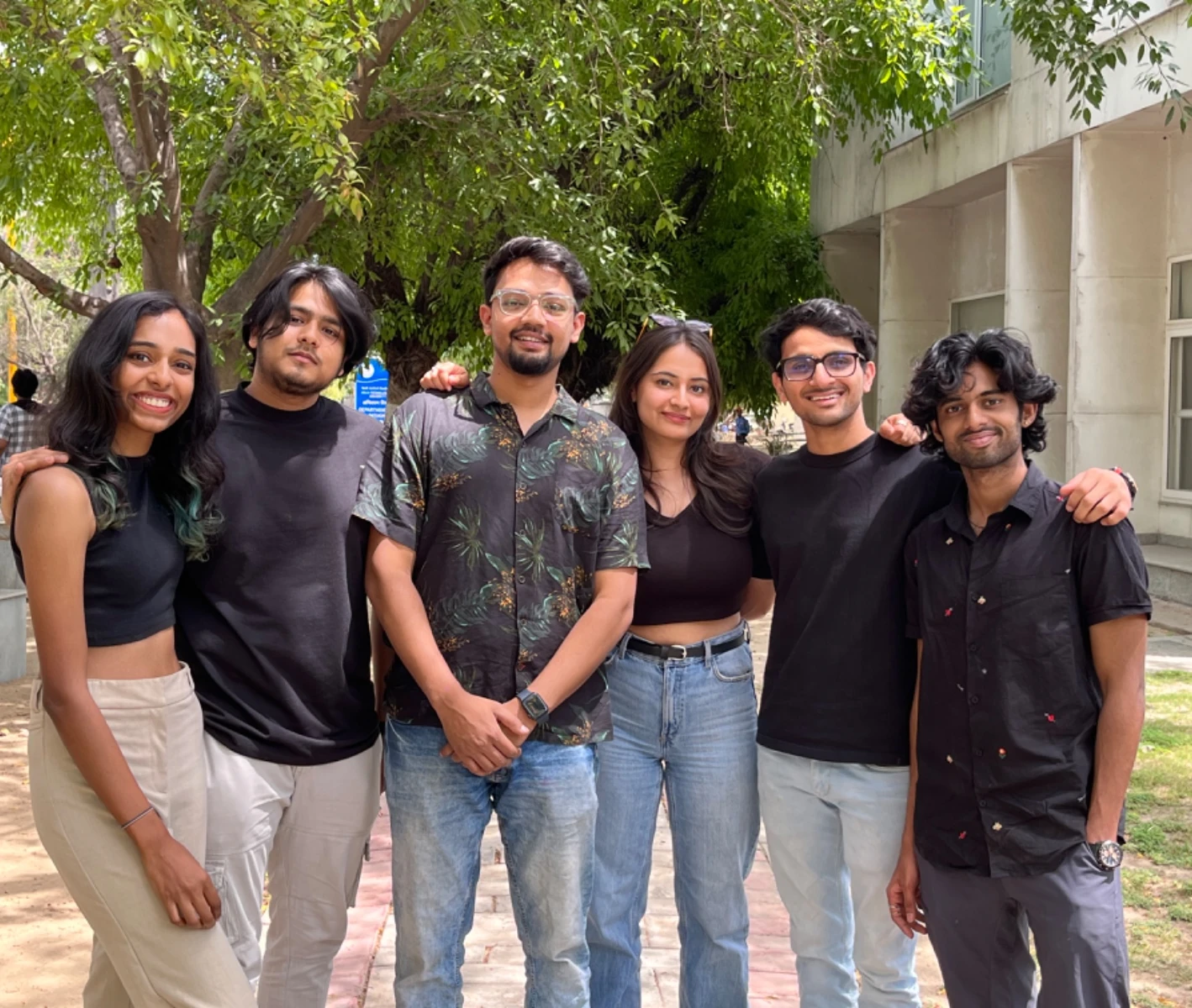 Akshat with a collaborative creative team